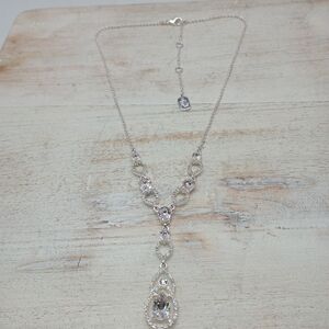 Ralph Lauren Silver-Tone Crystal Necklace
